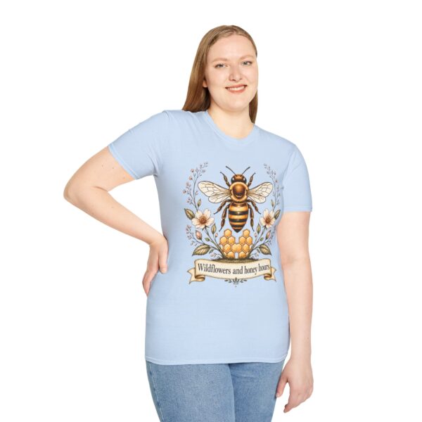 Bee Floral T-Shirt — "Wildflowers and Honey Hours" Graphic Tee