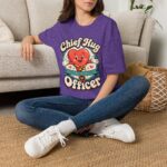 Chief Hug Officer T-Shirt — Cute Retro Heart Cartoon Gift