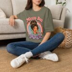Messy Bun Magic Retro Rainbow Hair Lover T‑Shirt