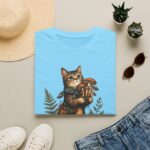 Cat Forager T-Shirt — Cute Kitten Holding Mushrooms “Forage Mode”