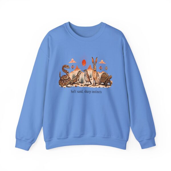 Desert Wildlife Crewneck Sweatshirt – "Soft Sand, Sharp Instincts" Snake, Lizard & Turtle Graphic