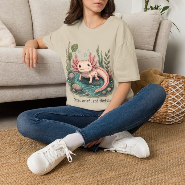 Cute Pink Axolotl T-Shirt — "Cute, Weird, and Thriving"