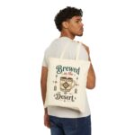 Brewed in the Desert Canvas Tote – Southwestern Coffee Lover Bag