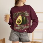 Avocado With Boundaries Crewneck Sweatshirt — Funny Avocado Graphic Pullover