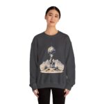 Goat Disco Crewneck Sweatshirt — Retro Disco Ball Farm Graphic