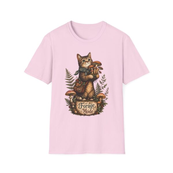 Cat Forager T-Shirt — Cute Kitten Holding Mushrooms “Forage Mode”