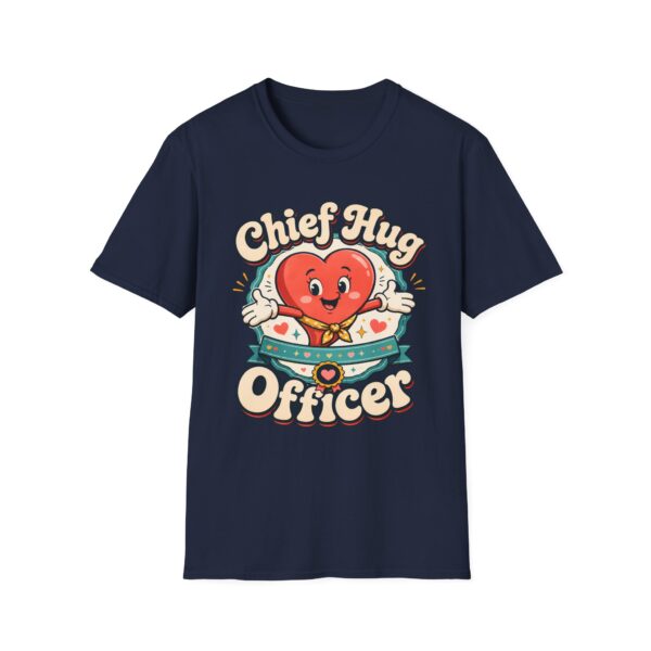 Chief Hug Officer T-Shirt — Cute Retro Heart Cartoon Gift
