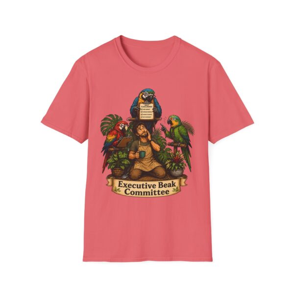 Executive Beak Committee T-Shirt — Photoreal Exotic Parrot Portrait