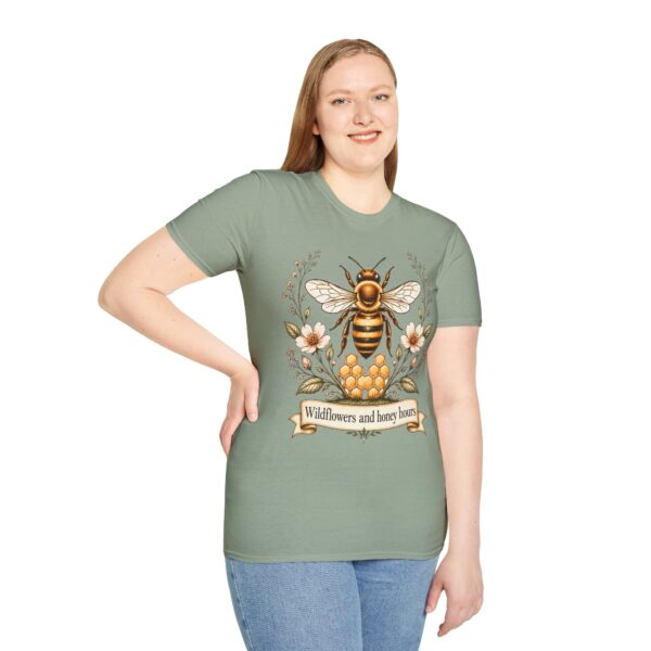 Bee Floral T-Shirt — "Wildflowers and Honey Hours" Graphic Tee