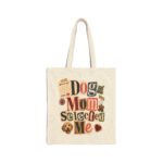 Dog Mom Selected Me Tote Bag — Cute Canvas Gift for Pet Lovers