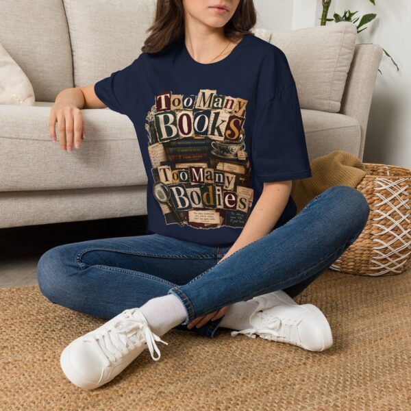 Too Many Books T-Shirt — Vintage Bibliophile Reading Tee