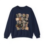 I Check Out Books & Cold Cases Crewneck Sweatshirt — Cozy True Crime Booklover Pullover