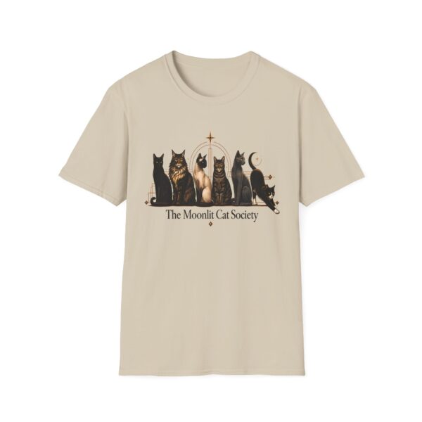 Moonlit Cat Society Graphic Tee - Cat Moonlight Shirt
