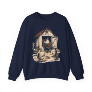 Chicken Keepers Crewneck Sweatshirt — Vintage Backyard Hen Humor