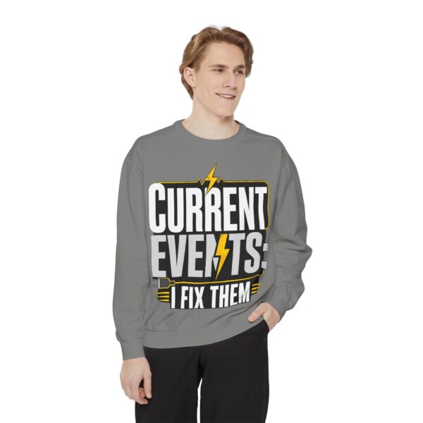 Electrician Crewneck Sweatshirt — "Current Events: I Fix Them"