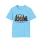 Moonlight in the Pines Wildlife T-Shirt — Deer, Bear, Fox & Owl Nature Tee