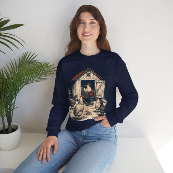 Chicken Keepers Crewneck Sweatshirt — Vintage Backyard Hen Humor