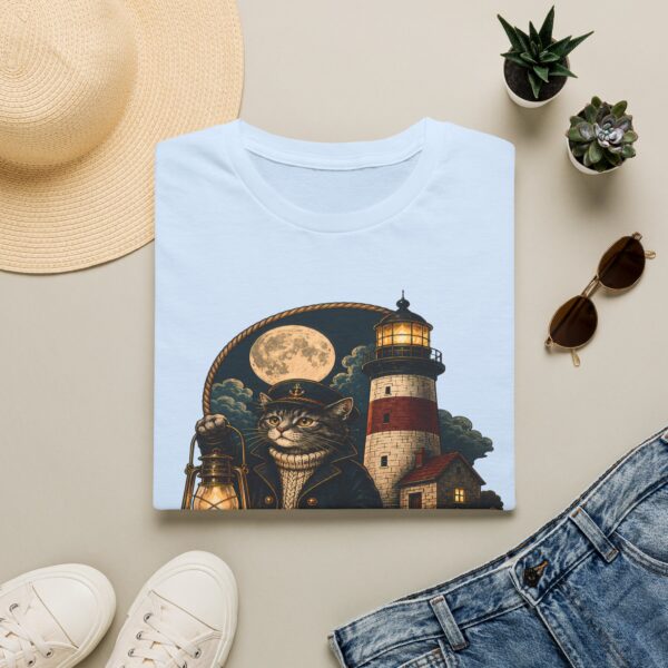Keeper of the Night Lighthouse Cat T-Shirt — Night Light Graphic Tee