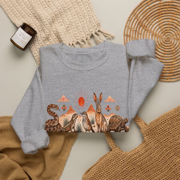 Desert Fox and Hare Illustration Sweatshirt | Soft Sand Sharp Instincts