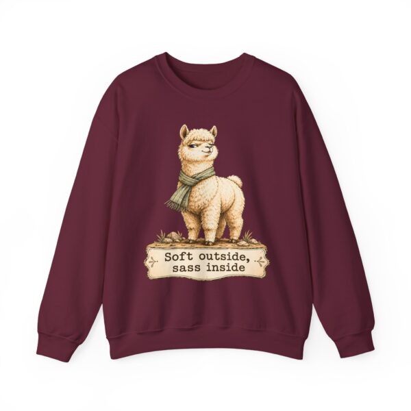 Alpaca Crewneck Sweatshirt – "Soft outside, sass inside" Cozy Graphic Pullover