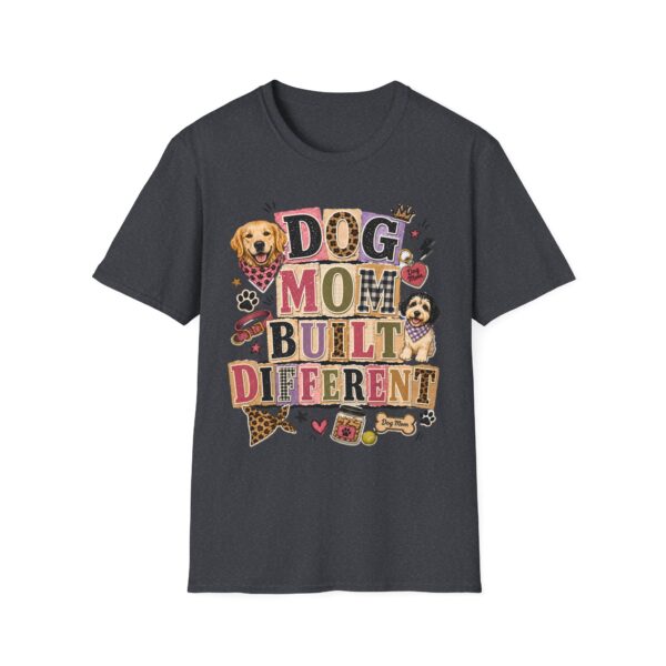 Dog Mom, Built Different T-Shirt — Cute Graphic Tee for Dog Lovers