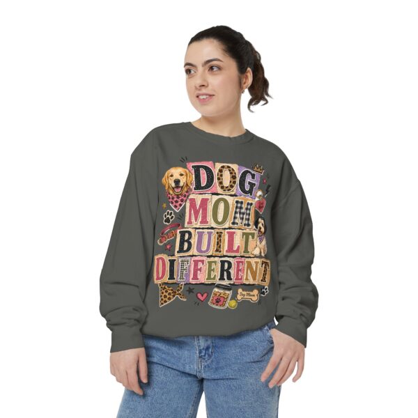 Dog Mom Built Different Sweatshirt — Paw Print Crewneck for Dog Lovers