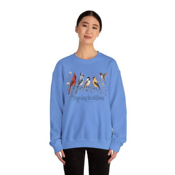 Birds of Winter "Wings Along the Wildflowers" Crewneck Sweatshirt