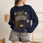 True Crime Sweatshirt — "I Unwind with Unanswered Questions" Crewneck