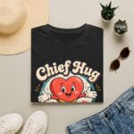 Chief Hug Officer T-Shirt — Cute Retro Heart Cartoon Gift