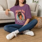Messy Bun Magic Retro Rainbow Hair Lover T‑Shirt