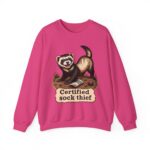 Certified Sock Thief Sweatshirt — Cute Ferret/Weasel Graphic Crewneck