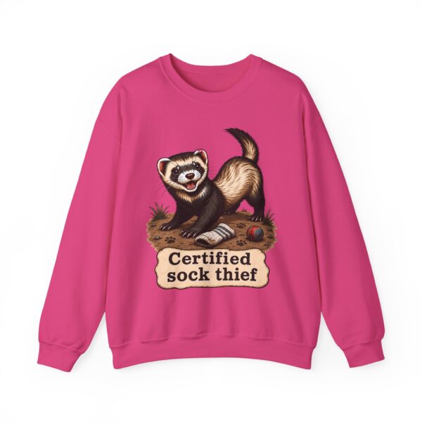 Certified Sock Thief Sweatshirt — Cute Ferret/Weasel Graphic Crewneck