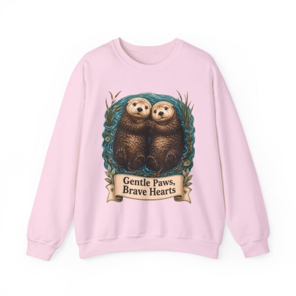 Otter Crewneck Sweatshirt — 'Gentle Paws, Brave Hearts' Cute Animal Graphic
