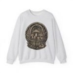Vintage Woodcut Mushroom Basket Crewneck Sweatshirt