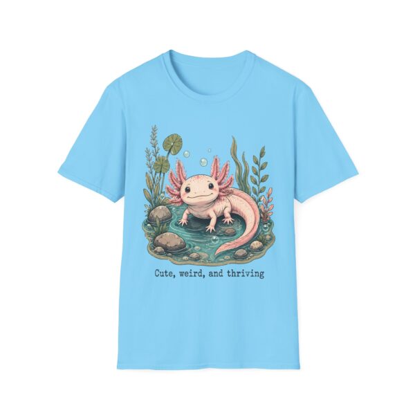 Cute Pink Axolotl T-Shirt — "Cute, Weird, and Thriving"
