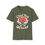 Chief Hug Officer T-Shirt — Cute Retro Heart Cartoon Gift