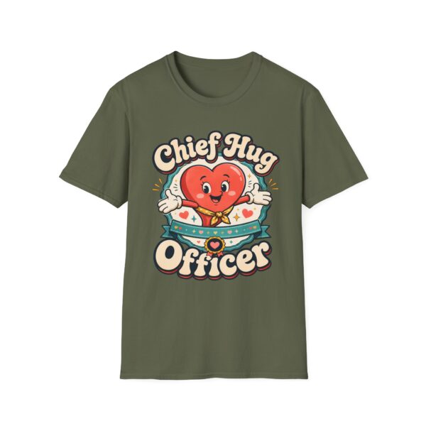 Chief Hug Officer T-Shirt — Cute Retro Heart Cartoon Gift