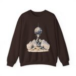 Goat Disco Crewneck Sweatshirt — Retro Disco Ball Farm Graphic