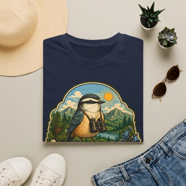 Rare Sightings Calm Mornings bird illustration T-Shirt | nature hiking outdoors