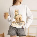 Alpaca Crewneck Sweatshirt – "Soft outside, sass inside" Cozy Graphic Pullover
