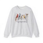 Birds of Winter "Wings Along the Wildflowers" Crewneck Sweatshirt