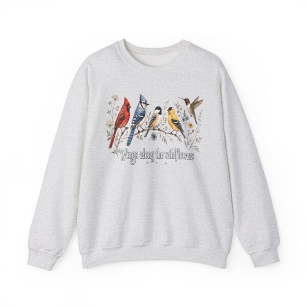 Birds of Winter "Wings Along the Wildflowers" Crewneck Sweatshirt