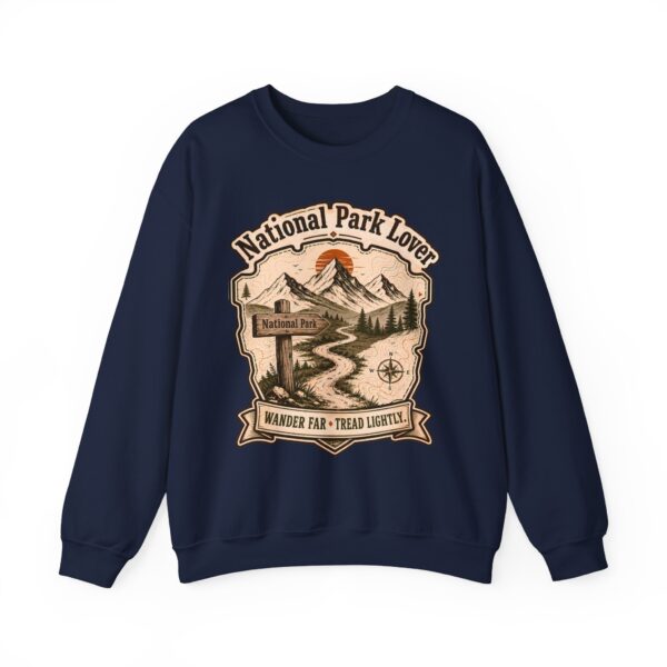 National Park Lover Vintage Hiking Crewneck Sweatshirt