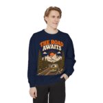 The Road Awaits Vintage Camper Sweatshirt — Adventure Crewneck