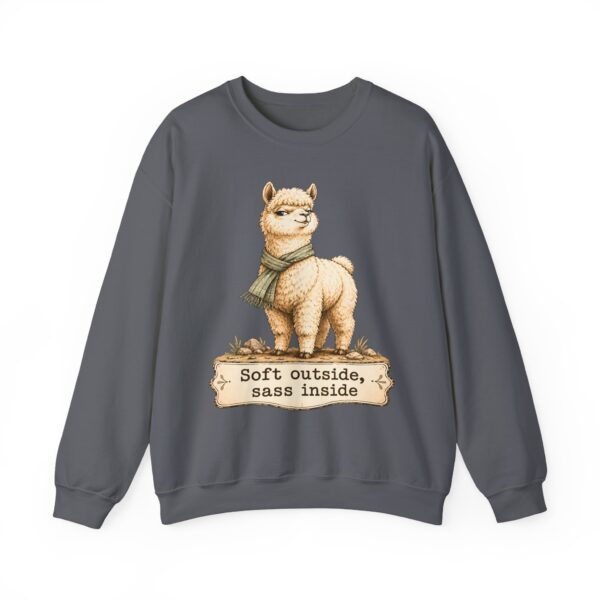 Alpaca Crewneck Sweatshirt – "Soft outside, sass inside" Cozy Graphic Pullover