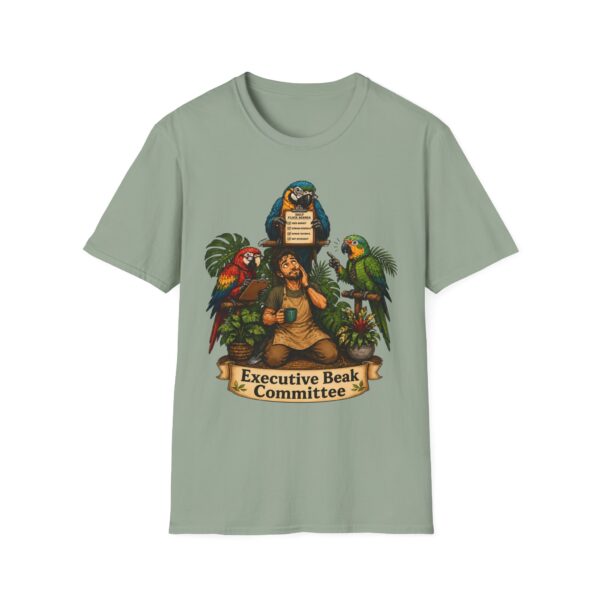 Executive Beak Committee T-Shirt — Photoreal Exotic Parrot Portrait
