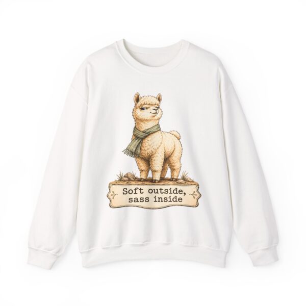 Alpaca Crewneck Sweatshirt – "Soft outside, sass inside" Cozy Graphic Pullover