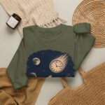 Retro Astronomer Sweatshirt — Falling Star (Broken Clock)