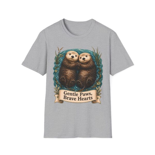 Otter Couple T-Shirt — "Gentle Paws, Brave Hearts" Cute Animal Tee