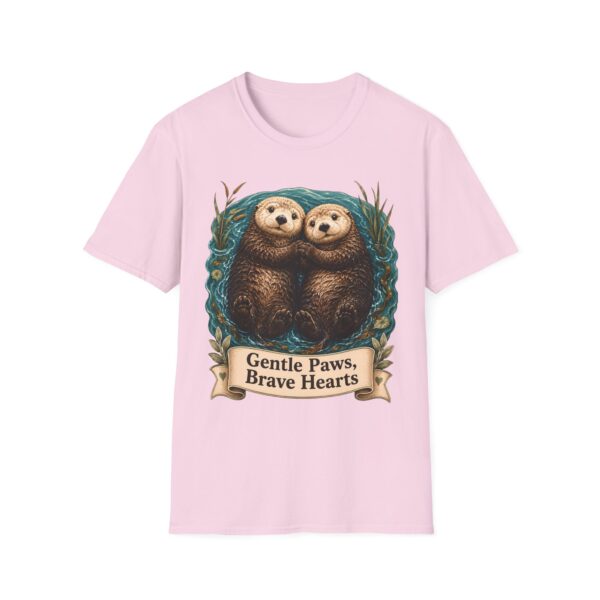 Otter Couple T-Shirt — "Gentle Paws, Brave Hearts" Cute Animal Tee